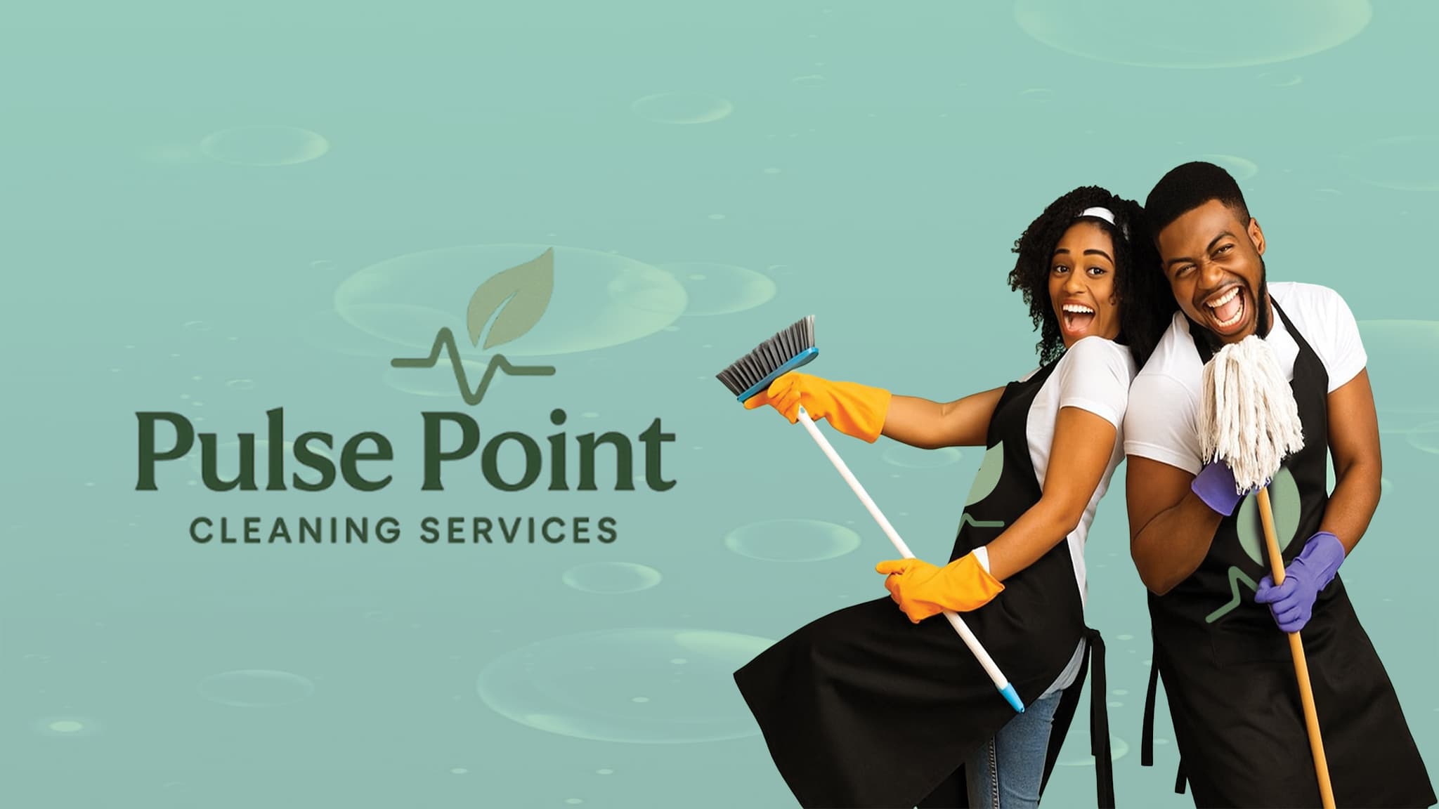 Pulse Point Cleaning Services brand identity and logo design by Hamilton Sagita — Zimbabwe, Zambia